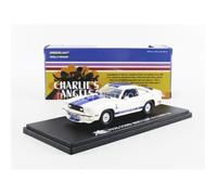 Voiture Miniature de Collection - GREENLIGHT COLLECTIBLES 1/43 - FORD Mustang Cobra II - Charlies Angels - White / Blue - 86516