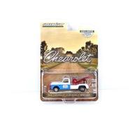 Voiture Miniature de Collection - GREENLIGHT COLLECTIBLES 1/64 - CHEVROLET C-30 Dually Wrecker - 1969 - White / Blue / Red - 30324