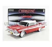 Voiture Miniature de Collection - GREENLIGHT COLLECTIBLES - PLYMOUTH Fury Christine Evil Version 1958 - Blanc