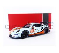 Voiture Miniature de Collection - IXO 1/18 - PORSCHE 911 (991) RSR - Le Mans 2018 - Blue / Orange