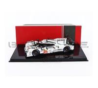 Voiture Miniature de Collection - IXO 1/43 - PORSCHE 919 Hybrid - Spa 2015 - Blanc / Noir