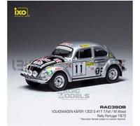 Voiture Miniature de Collection IXO 1-43 - VOLKSWAGEN Beetle 1302 S Kever - Rallye Portugal 1973 - Silver / Black - RAC360B G