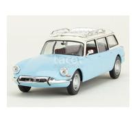Voiture miniature de collection - IXO - Citroën ID19 Break 1960 - Échelle 1/43 - Monté métal - Bleu clair