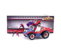 Voiture Miniature de Collection - JADA TOYS 1/24 - BUGGY Dune Buggy with Spiderman Figure - Red / Blue