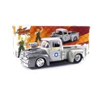 Voiture Miniature de Collection - JADA TOYS 1/24 - FORD F-100 Pick Up - 1956 - Silver - 34373S
