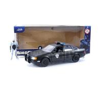 Jada Voiture miniature Ford Tarus 1:24 avec figurine Robocop 1986 noir mat