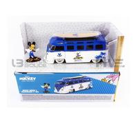 Voiture Miniature de Collection - JADA TOYS 1/24 - VOLKSWAGEN Combi - Mickey - Blue / White