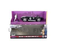 Voiture Miniature de Collection - JADA TOYS - FORD Shelby Cobra 427 S/C Two Face - Blanc / Noir