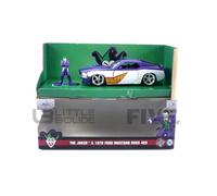 Voiture Miniature de Collection - JADA TOYS - Mustang Boss 429 - Figurine Joker - 1970 - Violet / Blanc
