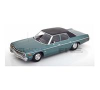 Voiture Miniature de Collection - KK SCALE MODELS 1/18 - DODGE Monaco - 1974 - Green Metallic / Black