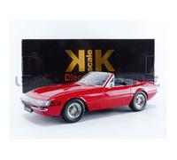 Voiture Miniature de Collection - KK SCALE MODELS - FERRARI 365 GTB Daytona Spyder - Échelle 1/18 - Rouge - Réplique 1969