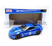 Voiture Miniature de Collection - MAISTO 1/18 - CHEVROLET Corvette Stingray Z51 - 2014 - Bleu