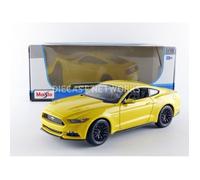 Voiture Miniature de Collection - MAISTO 1/18 - FORD Mustang GT - Jaune - 2015