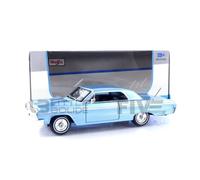 Voiture Miniature de Collection - MAISTO 1/24 - CHEVROLET Impala - 1964 - Blue - 32908BL