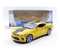 Voiture miniature de collection - MAISTO - CHEVROLET Camaro SS 2016 - Jaune - Échelle 1/18 - Pour collectionneurs