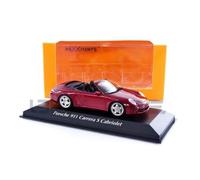 Voiture Miniature de Collection - MAXICHAMPS 1/43 - PORSCHE 911 Carrera S Cabriolet - 2005 - Red Metallic