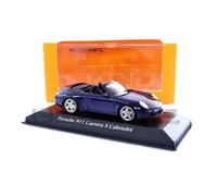 Voiture Miniature de Collection - MAXICHAMPS 1/43 - PORSCHE 911 Carrera S Cabriolet - Blue - 2005