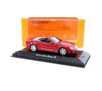 Voiture miniature de collection - MAXICHAMPS - MERCEDES-BENZ Classe SL (R230) - Échelle 1/43 - Blanc/rouge - 2001