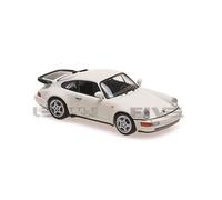 Voiture Miniature de Collection - MAXICHAMPS - PORSCHE 911 Turbo (964) - Blanc - 1990