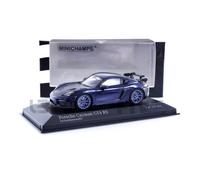 Porsche Caïmans GT4 Rs 2021 Bleu Foncé Bleu Jantes Modèle 1:43 Minichamps