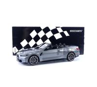 Voiture Miniature de Collection - MINICHAMPS - BMW M4 Cabriolet - 1/18 - Grey Metallic - 2020