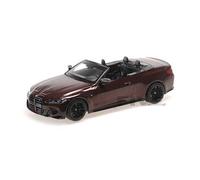 Voiture Miniature de Collection - MINICHAMPS - BMW M4 Cabriolet - Échelle 1/18 - Red Metallic - 2020