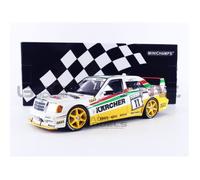 Voiture Miniature de Collection - MINICHAMPS - MERCEDES-BENZ 190E 2.5-16 EVO 2 - Échelle 1/18 - Blanc/Jaune - DTM 1992