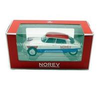 Voiture Miniature de Collection NOREV 1-64 - CITROEN DS 19 1958 - Cycliste - White / Red / Blue - 310603 G