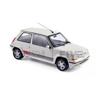 Voiture Miniature de Collection - NOREV - RENAULT 5 GT Turbo Phase 2 - 1989 - Blanc Panda - 1/18