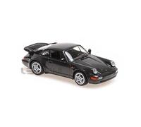 Voiture miniature de collection - PORSCHE 911 Turbo (964) 1990 - Échelle 1/43 - Black Perl - MAXICHAMPS