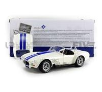Voiture Miniature de Collection SOLIDO 1-18 - AC Shelby Cobra 427 MK II - 1965 - White / Blue - 1804906 G