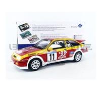 Voiture Miniature de Collection SOLIDO 1-18 - FORD Sierra Cosworth - Tour de Corse 1987 - Red / Yellow - 1806103 - Metal G