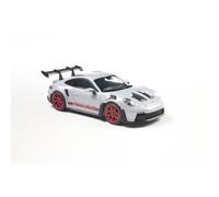Voiture miniature de collection - SOLIDO - Porsche 911 (992) GT3 RS 2023 - Ice Grey Metallic - Pyro Red - Échelle 1/43