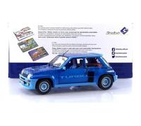 Voiture Miniature de Collection - SOLIDO - RENAULT 5 Turbo - 1981 - Bleu - 1/18