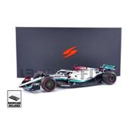 Voiture Miniature de Collection - SPARK 1/18 - MERCEDES-AMG W13 Performance - GP Bahrain 2022 - Grey / Black / Green - 18S746