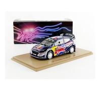 Voiture Miniature de Collection - SPARK - FORD Fiesta WRC - 1/43 - Grande Bretagne 2017 - Bleu/Silver