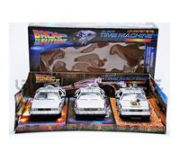 Voiture Miniature de Collection - WELLY 1/24 - DE LOREAN - Coffret - Silver