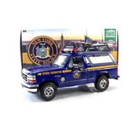 Voiture miniature - GREENLIGHT COLLECTIBLES - FORD Bronco XLT New York State Police - Échelle 1/18 - Blanc - 1996