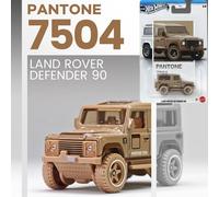 Voiture miniature Hot Wheels Land Rover Defender 90, échelle 1/64, série couleur Pantone Silver Label, modèle en métal JKY47, collection de véhicules, jouet With box