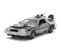 Voiture Miniature - JADA - Time Machine - Back to The Future 3 - Échelle 1:24 - Lumière LED - Portes ouvrantes