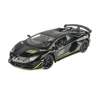 Voiture Miniature Modèle De Voiture en Alliage Moulé sous Pression Haute Simulation for Lamborghini Aventador SVJ 63 À L'échelle 1:24 Modèle en Alliage(Black-Boxed)