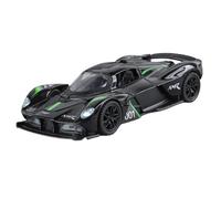 Voiture Miniature Modèle Réduit De Voiture en Alliage Moulé sous Pression Aston Martin Valkyrie AMR 001 Échelle 1:32 Collection Son Et Lumière Répliques de Voitures(Black)