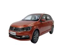 Voiture Miniature Volkswagen Santana Hua Na Gran Orange en Alliage Échelle 1:18 Souvenir Surprise pour Un Anniversaire