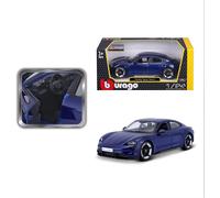 Bburago Porsche Taycan Turbo S - 18-21098B - Bleu - Échelle 1/24 (18-21098B) - Mixte Enfant, Couleur