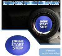 Voiture Moteur Démarrage Arret Allumage Bouton Superposition Couverture Autocollant Bleu
