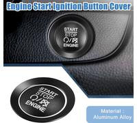 Voiture Moteur Démarrage Arret Allumage Bouton Superposition Couverture Autocollant Noir