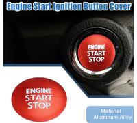 Voiture Moteur Démarrage Arret Allumage Bouton Superposition Couverture Garniture Autocollant Red