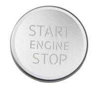 Voiture Moulures Intérieures Couvercle Porte-clés Contact Voiture 1 Pièce Garniture Démarrage Du Moteur Bouton Commutation Intérieur Pour A3 A4 A5 A6 A7 A8 Q3 Q5 Q7(Argent)