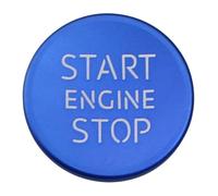 Voiture Moulures Intérieures Couvercle Porte-clés Contact Voiture 1 Pièce Garniture Démarrage Du Moteur Bouton Commutation Intérieur Pour A3 A4 A5 A6 A7 A8 Q3 Q5 Q7(Bleu)