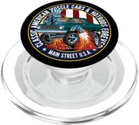 Voiture musclée Classique Patriotique Hotrod Race Car Engine Design PopSockets PopGrip pour MagSafe